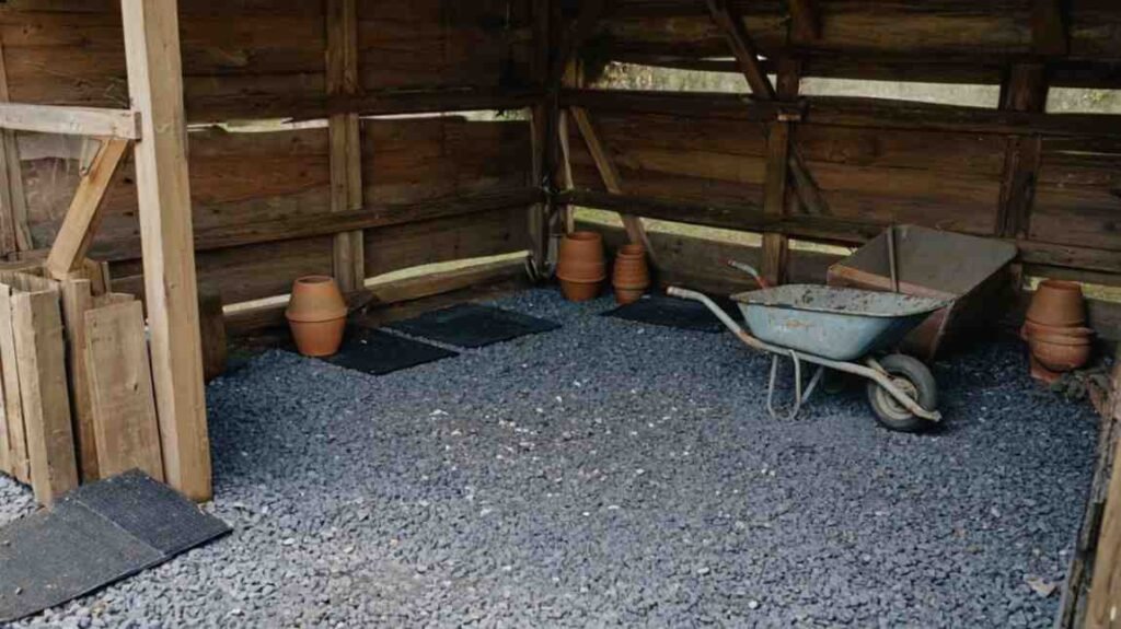 Gravel Base with Mats Rugged but Flexible