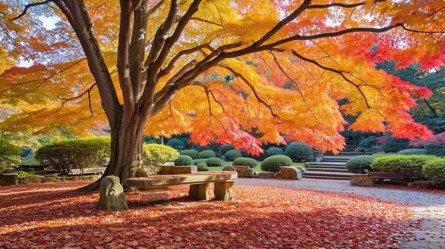 Garden layout featuring celebration maple as a focal point