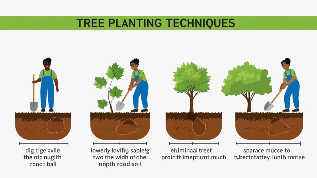 Step-by-step guide to planting a celebration maple tree with tools and mulch